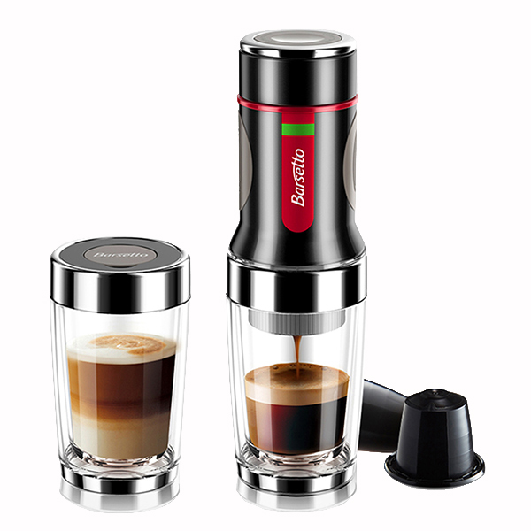 Barsetto Portable Hand Press Coffee Maker Mini Handheld Espresso Pods Coffee Capsule Machine
