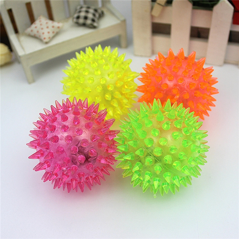 6cm Stress Reliever Ball Flashing Light Spiky Massage Ball Stress Reflexology Eases Tension Therapy - Photo: 4