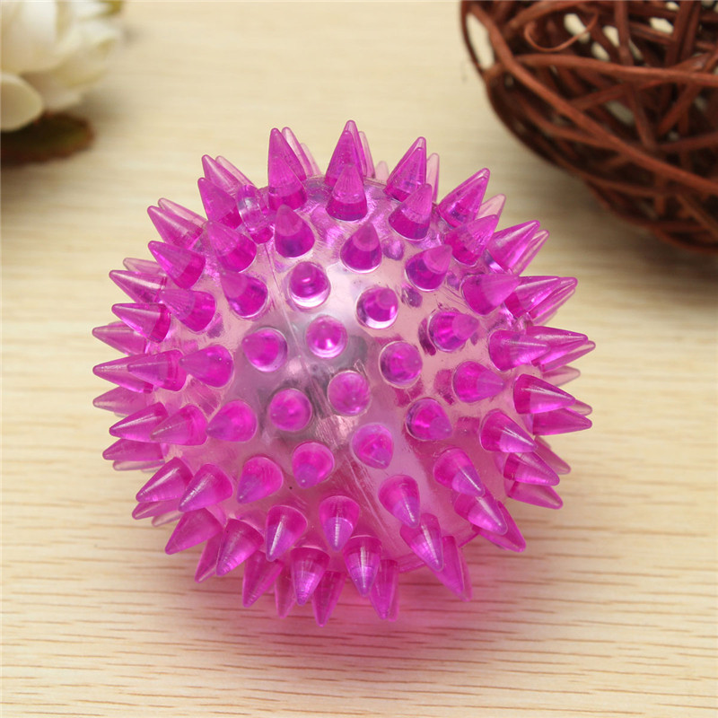 6cm Stress Reliever Ball Flashing Light Spiky Massage Ball Stress Reflexology Eases Tension Therapy - Photo: 5
