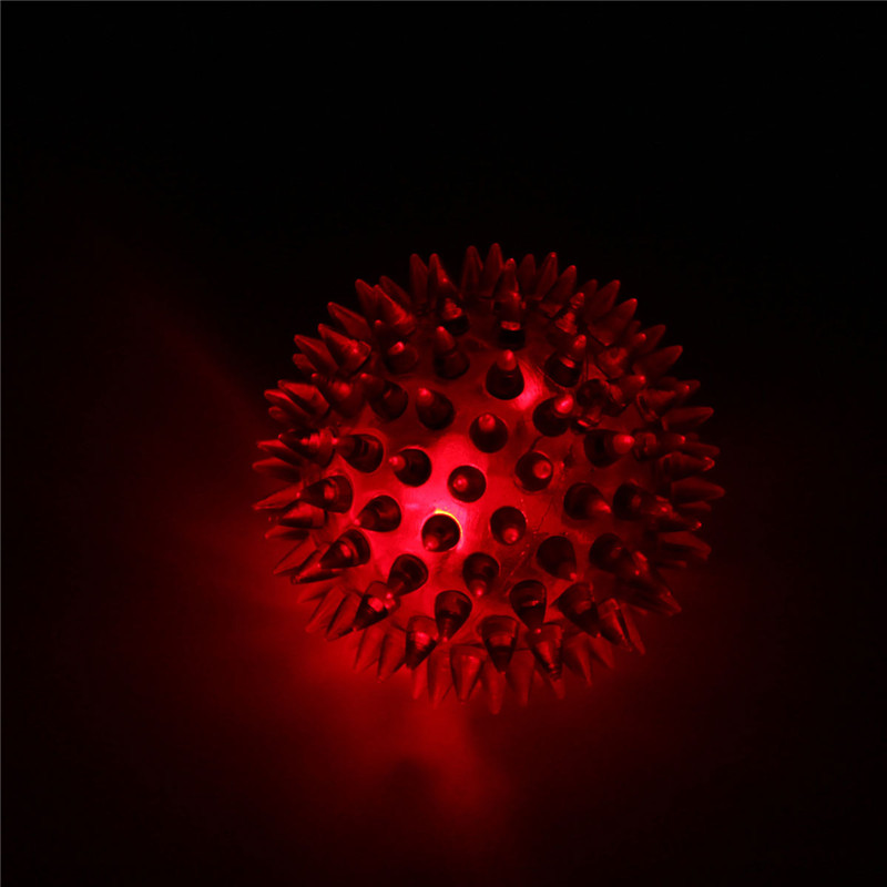 6cm Stress Reliever Ball Flashing Light Spiky Massage Ball Stress Reflexology Eases Tension Therapy - Photo: 7