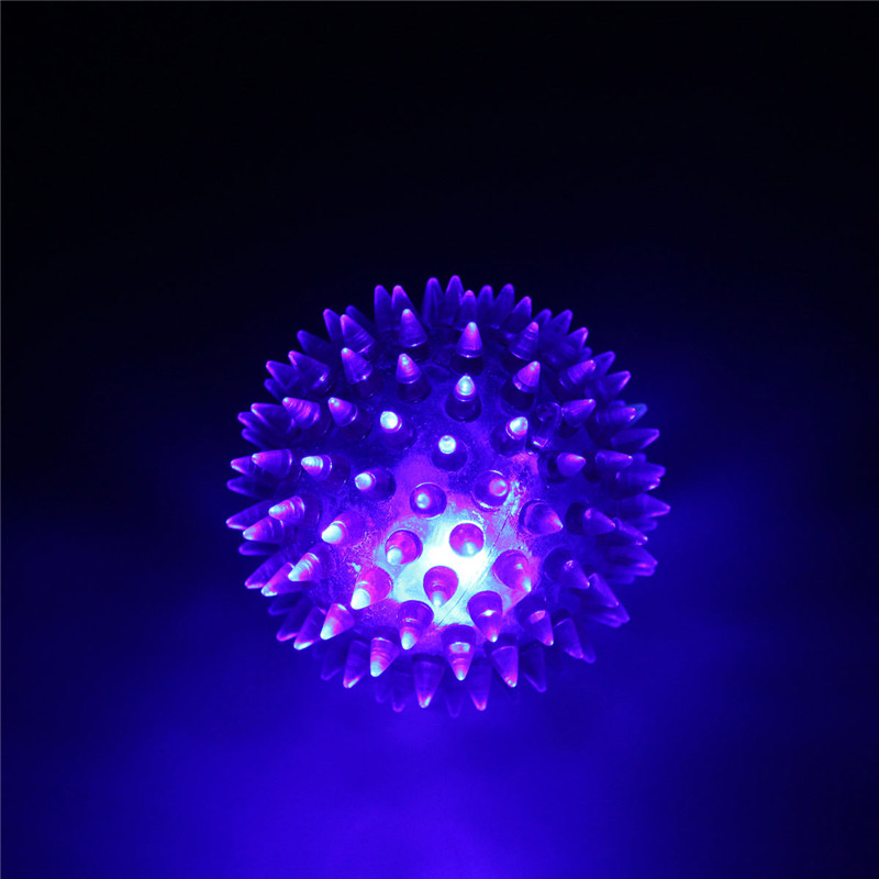 6cm Stress Reliever Ball Flashing Light Spiky Massage Ball Stress Reflexology Eases Tension Therapy - Photo: 8