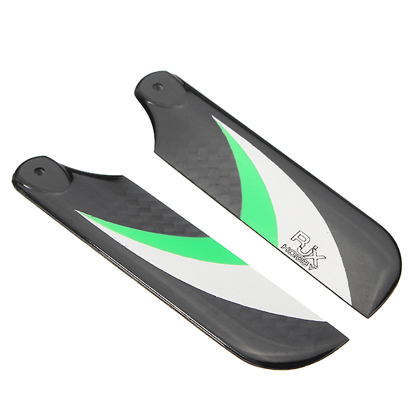 RJX Vector Green and White 105mm Tail CF Blades