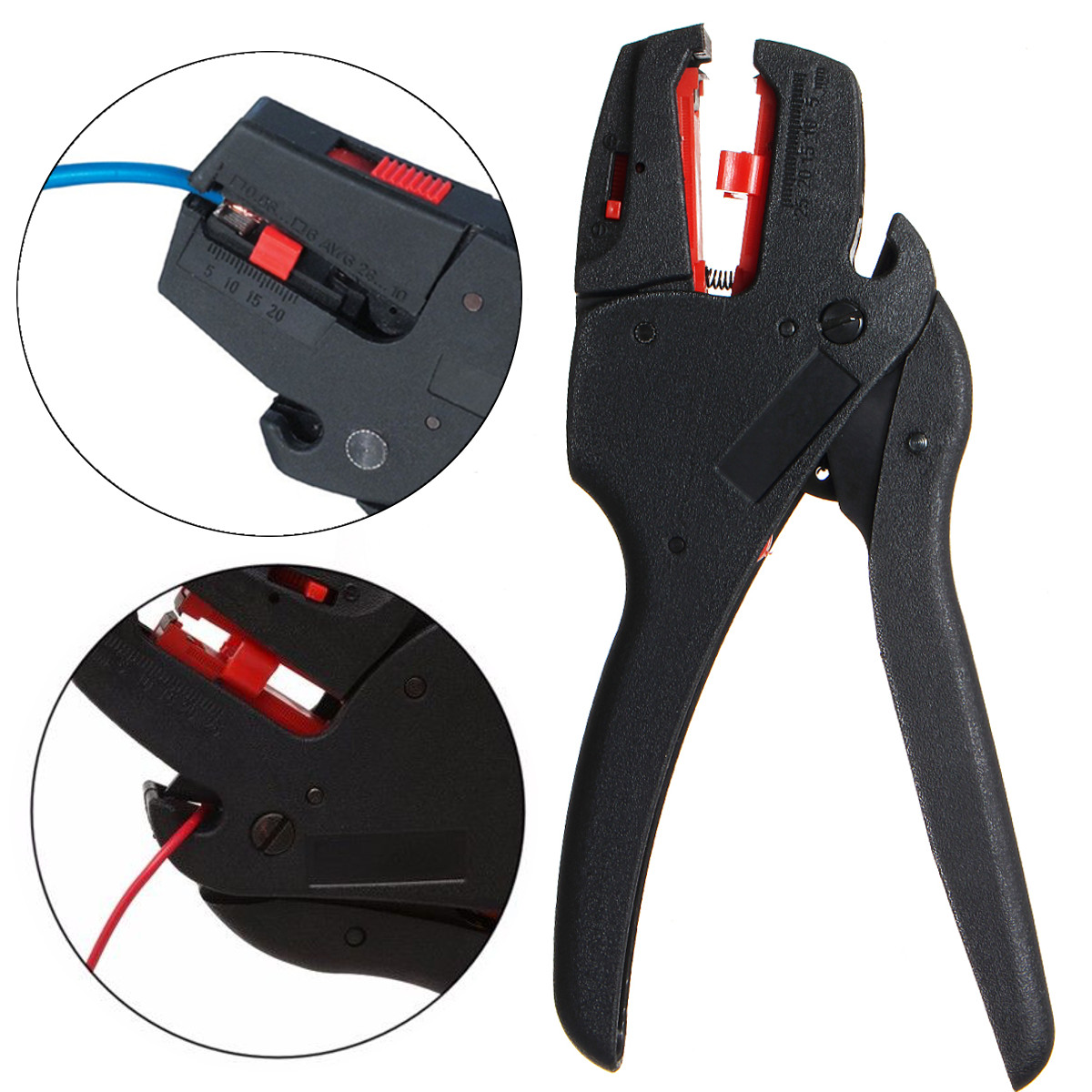 

FS-D3 Spring Steel Self-Aligning Insulated Wire Stripping Pliers Cutter 0.08-6mm²