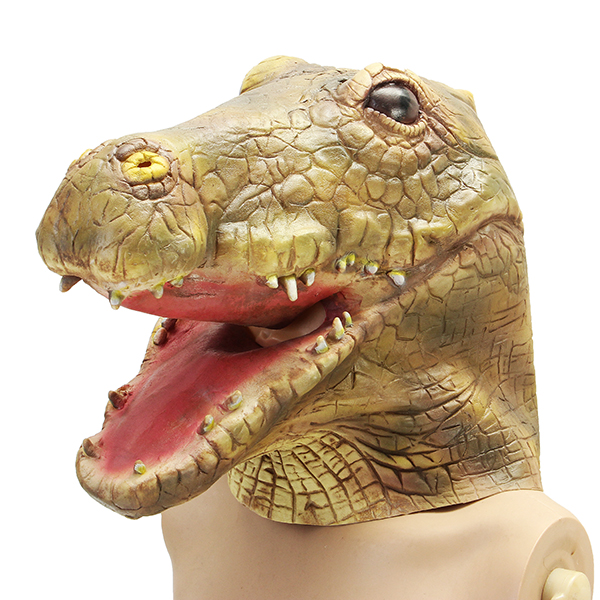 

Crocodile Alligator Mask Creepy Animal Halloween Costume Theater Prop Party Cosplay Deluxe Latex