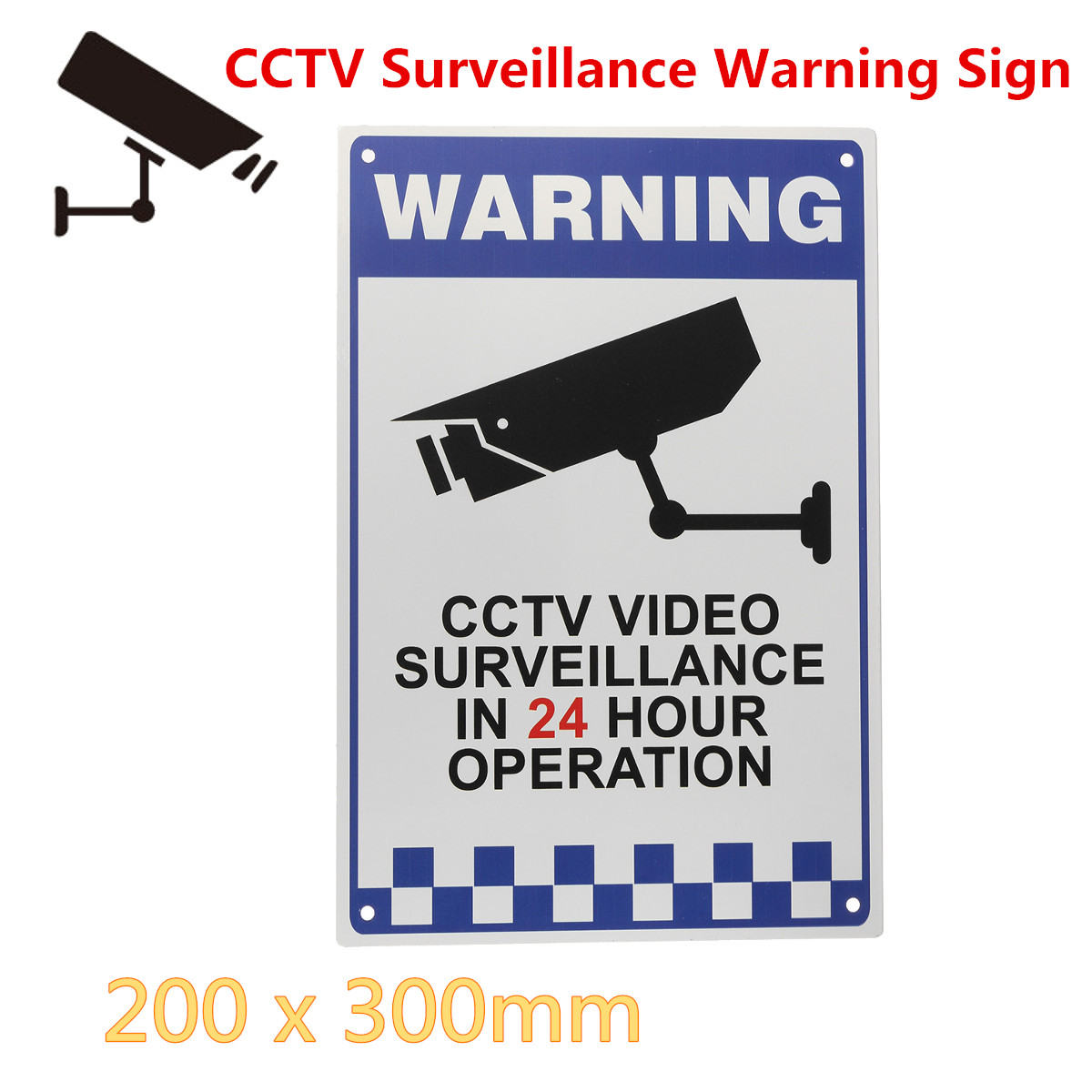 Safety Industrial Security decal 24 HOUR VIDEO SURVEILLANCE sticker 
