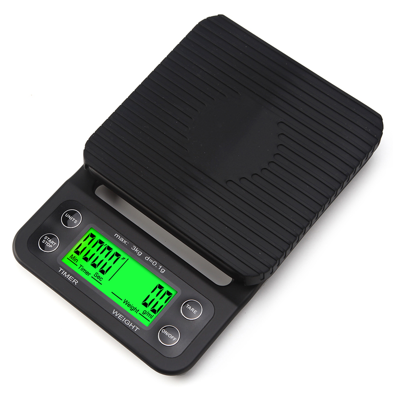 

KS-686 3kg 0.1g Drip Coffee Digital Scale with Timer Electronic Digital Kitchen Scale High Precision