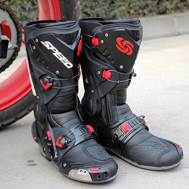 Motorcycle Boots Racing Speed Cycling Safety Shoes Pro-biker B1003 ...