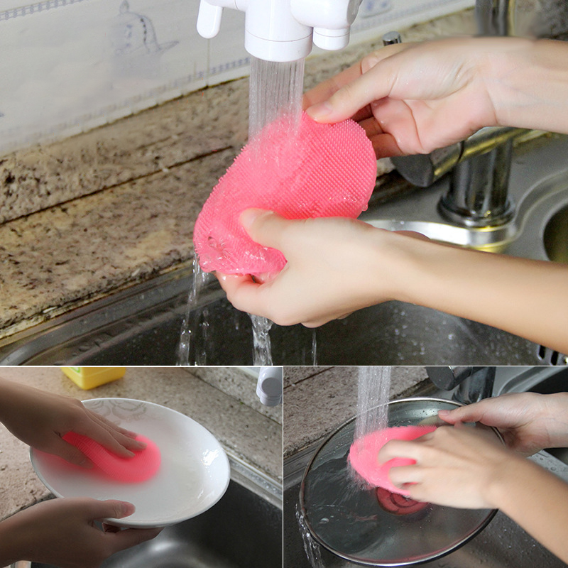 Multi-fonction Silicone Brush Magic Dish Bowl Wash Cleaning