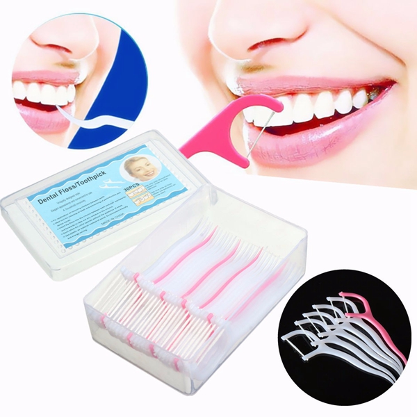 

30pcs Interdental Dental Floss Toothpicks Stick Tooth Clean Flosser Brush Tooth Picks