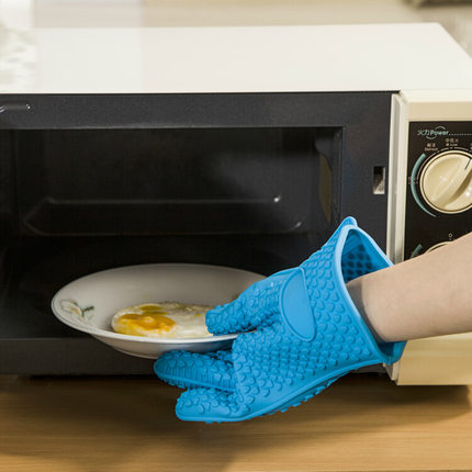 

Heat Resistant Silicone Glove Cooking Baking BBQ Oven Pot Holder Mitt Kitchen Tool