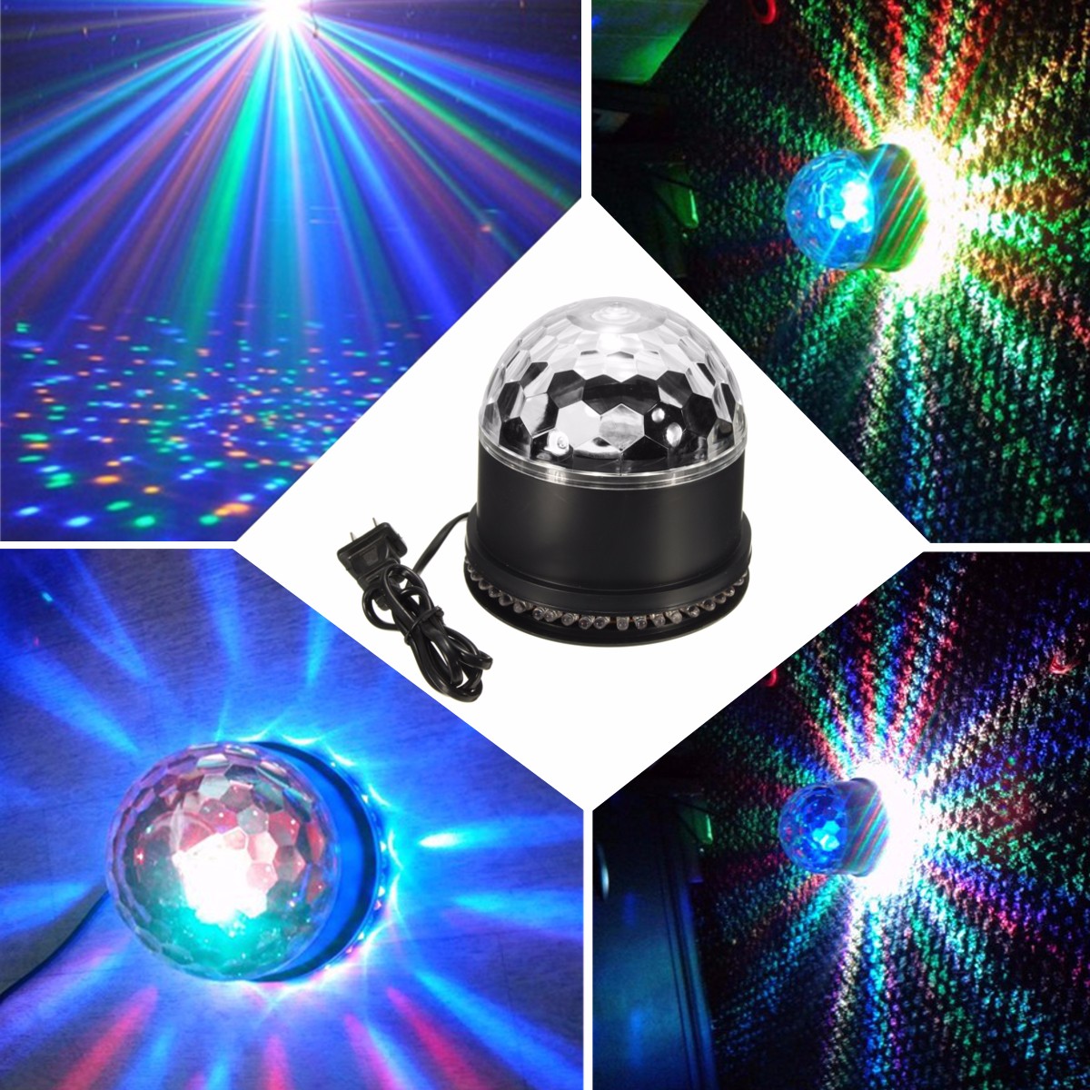 

48 LED RGB Disco DJ Magic Ball Crystal Effect Light Stage Lighting KTV Party Club Lamp