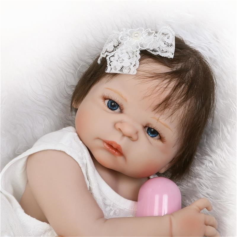 22'' Handarbeit lebensechte Neugeborene Silikon Vinyl Reborn Baby PuppeGeschenke 