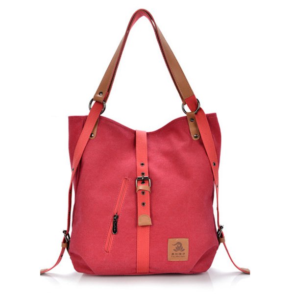 Women Men Canvas Handbags Multifunction Backpack Casual Shoulder Bags ...