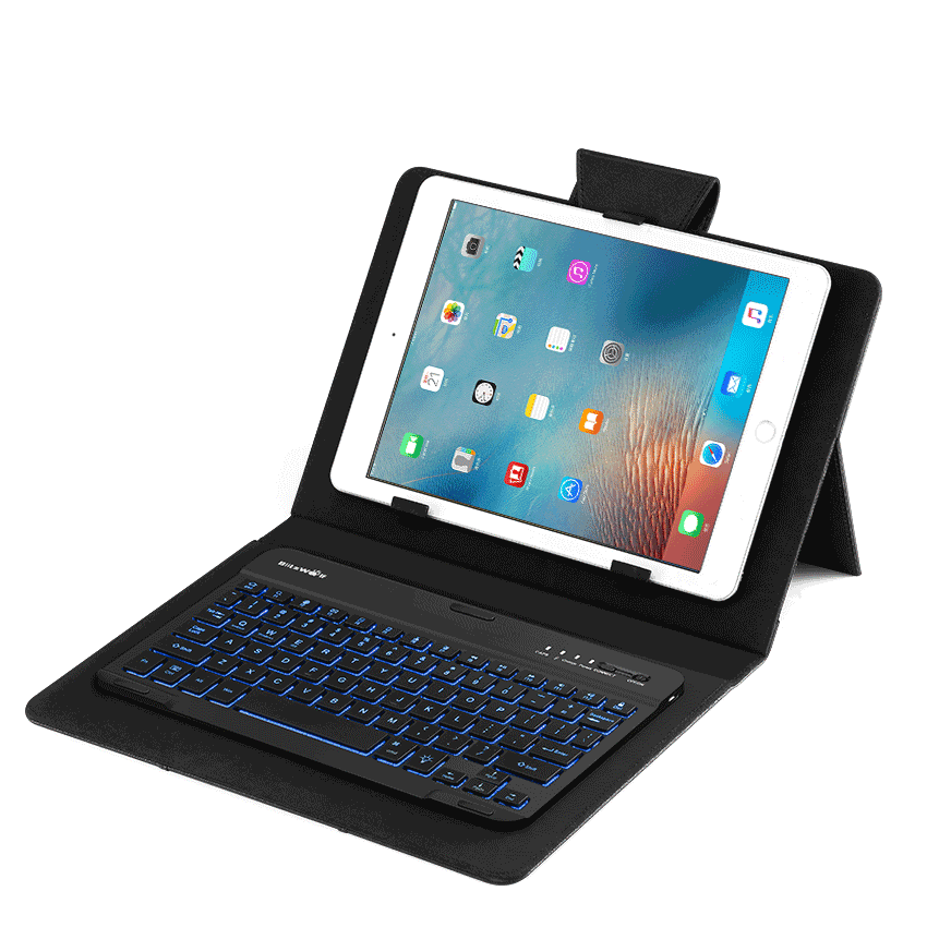 BlitzWolf® LED Backlight Bluetooth Keyboard Case For 7-10 Inch Tablets 