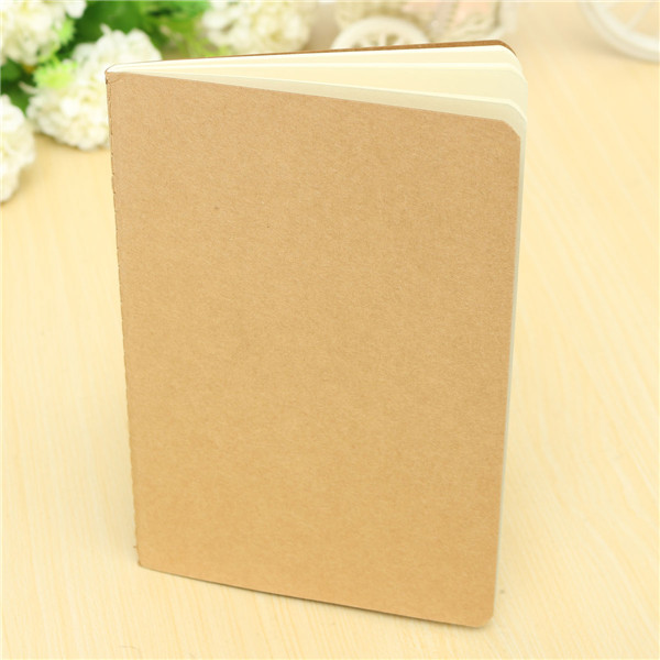 

Retro Kraft Paper Cover Blank/Line Notebook Drawing Notepad Journal Diary Memo