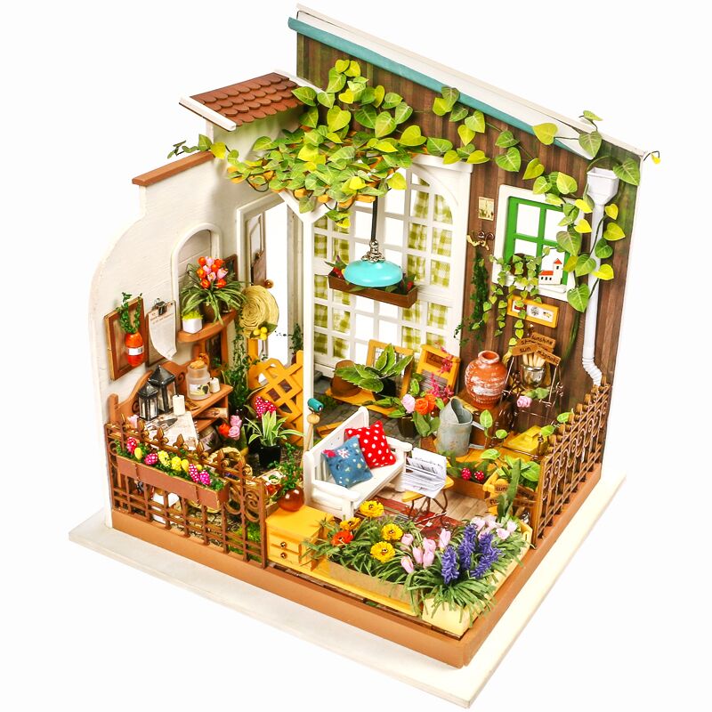 Robotime Forest House bricolage maison de poupee Miniature avec des meubles en bois Dollhouse Toy Decor artisanat cadeau