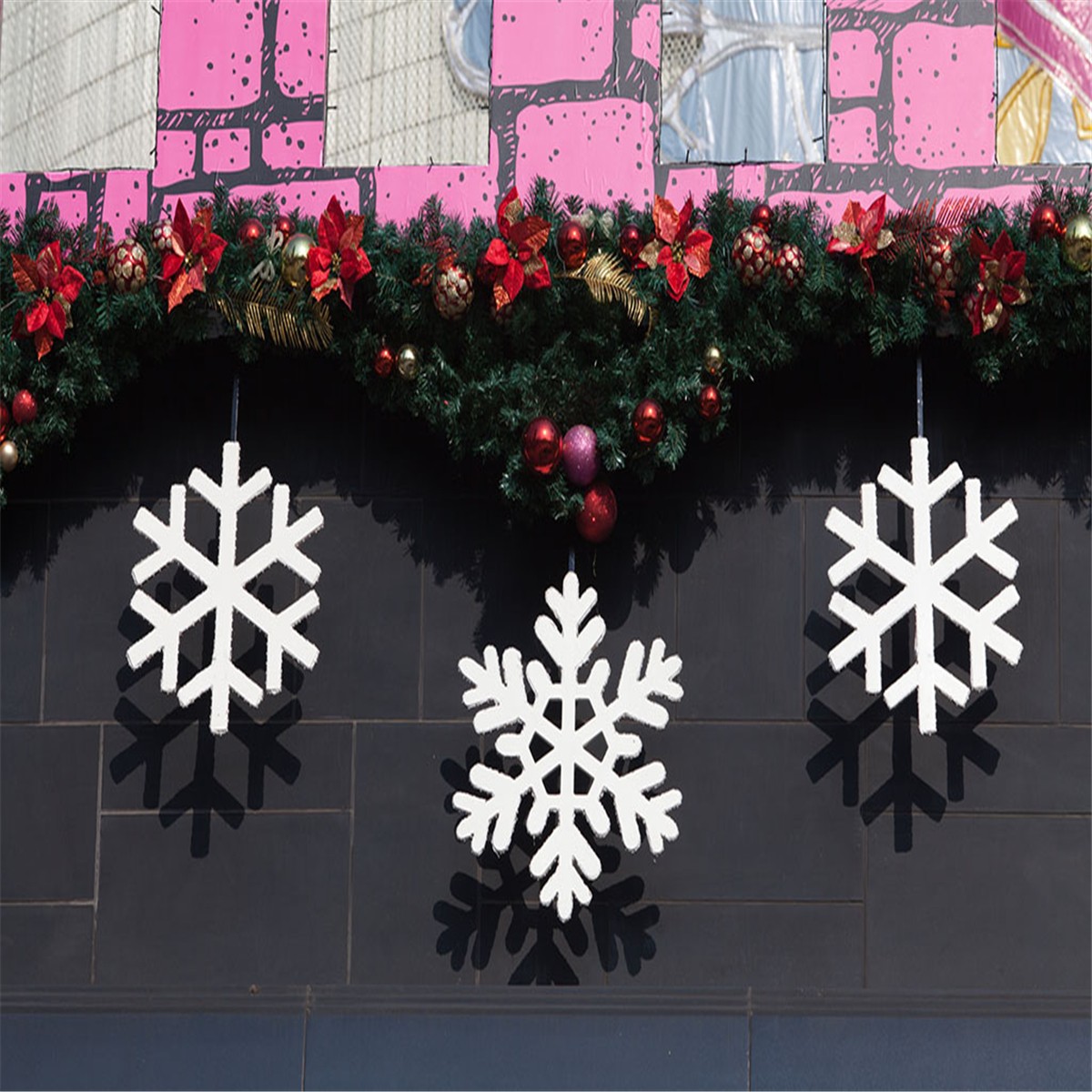10pcs Christmas Xmas Wall Hanging Decoration Snowman Santa Clau Snowman Christmas Party Decoration