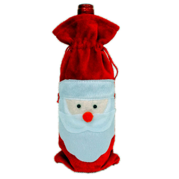 

Red Wine Bottle Cover Bags Christmas Dinner Table Decoration Home Party Decors Santa Claus