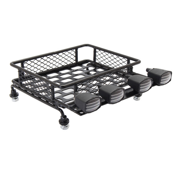 Jazrider Steel Luggage Tray Roof Rack with Light For 1/10 RC Car Truck Tamiya Axial - Photo: 3