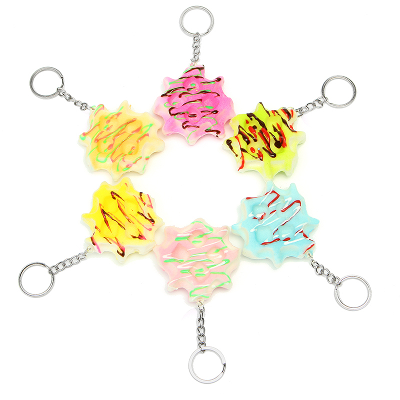 

Squishy Waffle 5.5cm Soft Slow Rising Key Chain Phone Bag Strap Decor Collection Toy