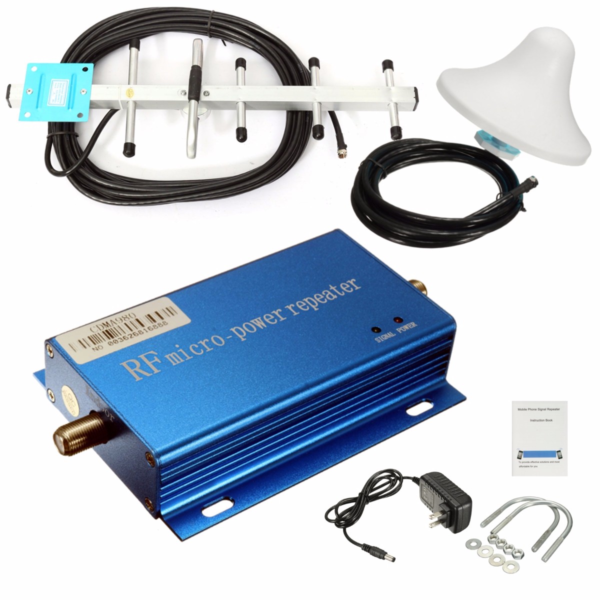 

CDMA 980MHz Blue Cell Phone Signal Repeater Booster Amplifier Outdoor Yagi Antenna Kit
