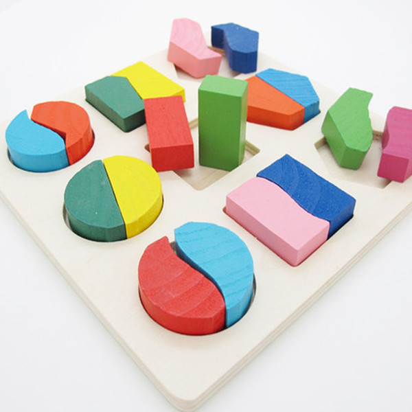 

Baby Infant Geometry Block Wooden Puzzle 3D Jigsaw Early Developmental Learning Kids Educational Toy