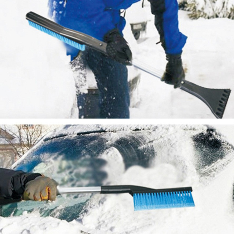 kit di rimozione della neve di emergenza per camion XXYL campeggio kit di spazzole da neve 3 in 1 cortile spazzola da neve pieghevole con raschietto per ghiaccio e pala da neve 