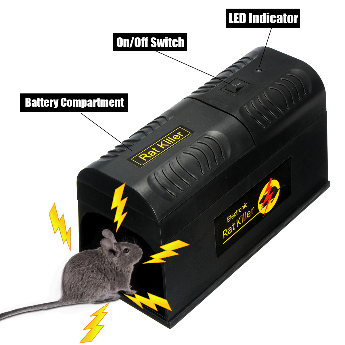 Electronic Mouse Trap Victor Control Rat Killer Pest Electric Rodent Zapper US