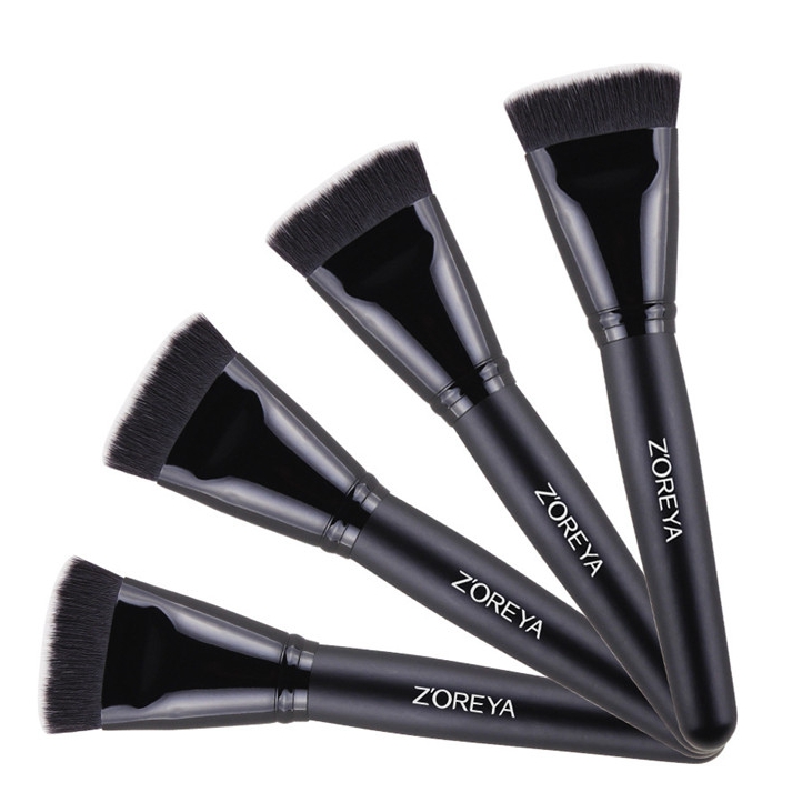 

Zoreya Foudation Black Brush Blush Loose Powder Fiber Hair Face Makeup Comestic Kit