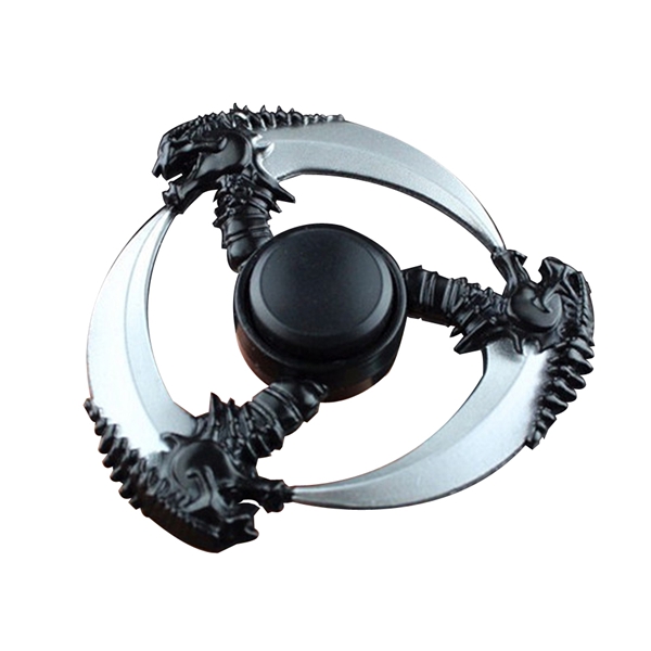 

ECUBEE Zinc Alloy Hand Spinner Black Finger Spinner Gadgets Focus Reduce Stress Gadget