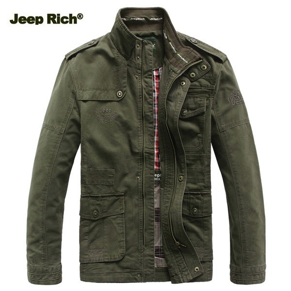Jeep Rich Size S-5XL Men Outdoor Autumn Cotton Blend Zipper Warm ...