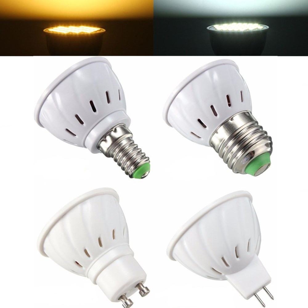 

E27 E14 GU10 MR16 4W 5730 SMD 33 400LM Pure White Warm White LED Spot Light Lamp Bulb AC85-265V