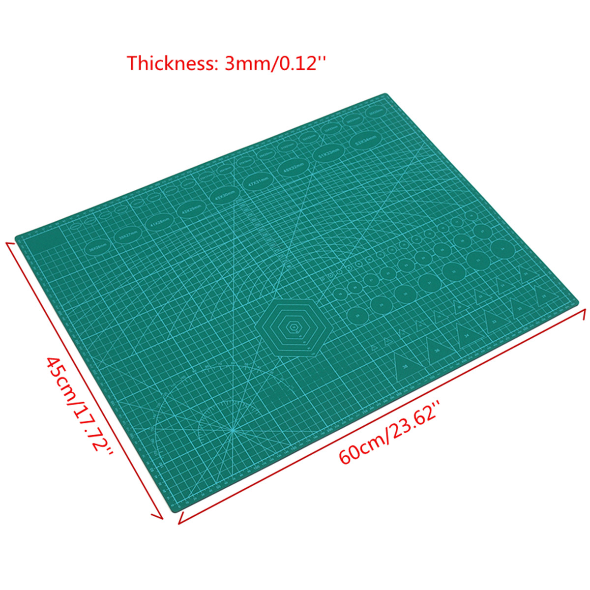 PVC Self Healing Cutting Mat Craft Quilting Grid Lines Printed Board A2 A3 A4 A5