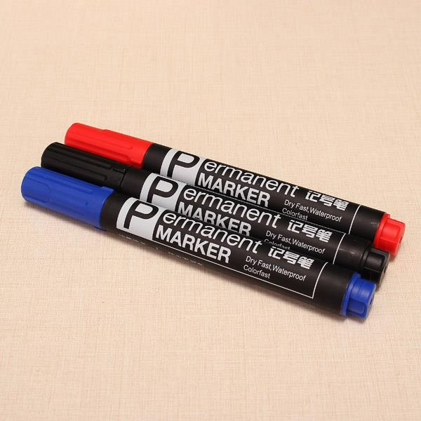 

Deli 6881 Marker Pen Permanent Oily Pen Red Black Blue