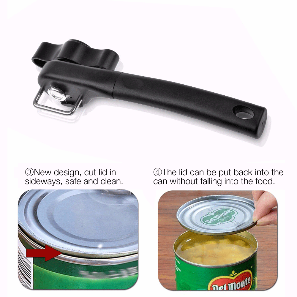 Honana CF-BO01 Professional Smooth Edge Can Opener Manual Stainless Steel Opener With Easy Turn Knob