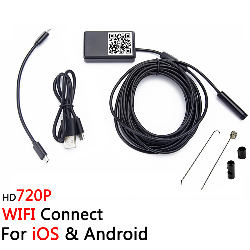 

iOS & Android Wireless Mini 720P 6LED Tube Endoscope Camera Waterproof IP66 Wifi Borescope for Smart Phone Tablet iPhone