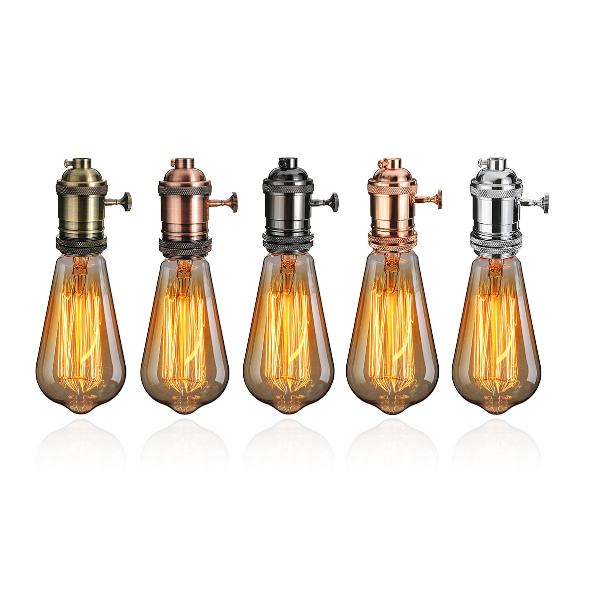 Details about   Retro Pendant lamp holder Light Socket 8 pack Black Edison Aplstar E26 E27 