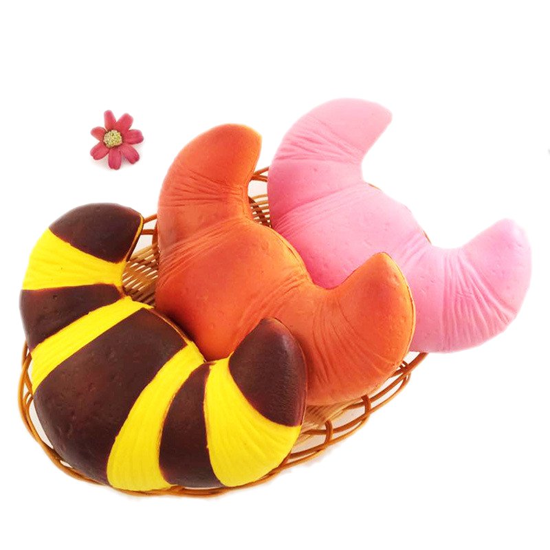 

Squishy Jumbo Croissant Bread Slow Rising 18cm Squeeze Collection Toy Fun Gift