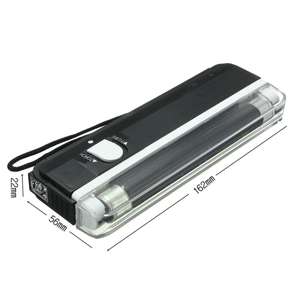 Handheld UV-Schwarzlicht-UV-Lampe mit Taschenlampe Portable Money Detector 2 mi6 