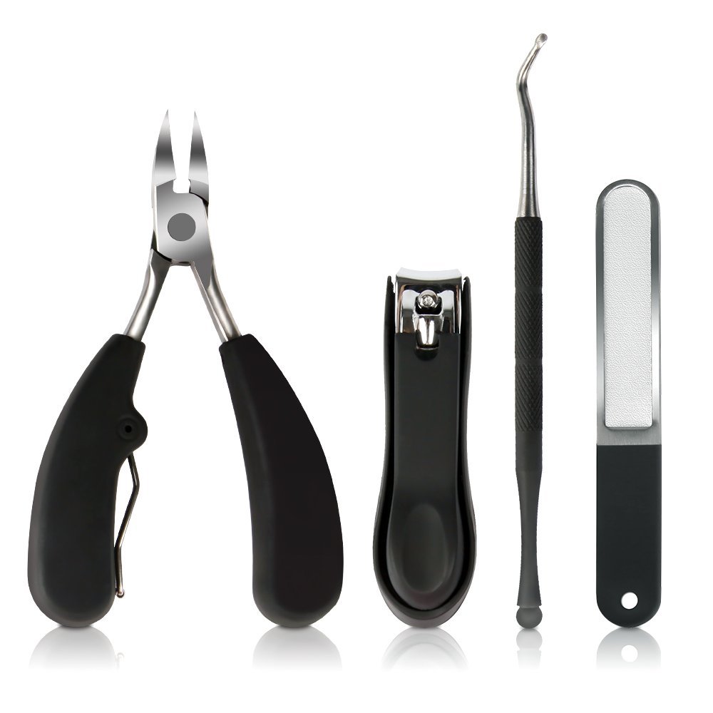 YFM® 4 en 1 Precision Inner Toonail Nipper En Acier Inoxydable Nail Tondeuse File Lifter Cleaner Pedicure Outils