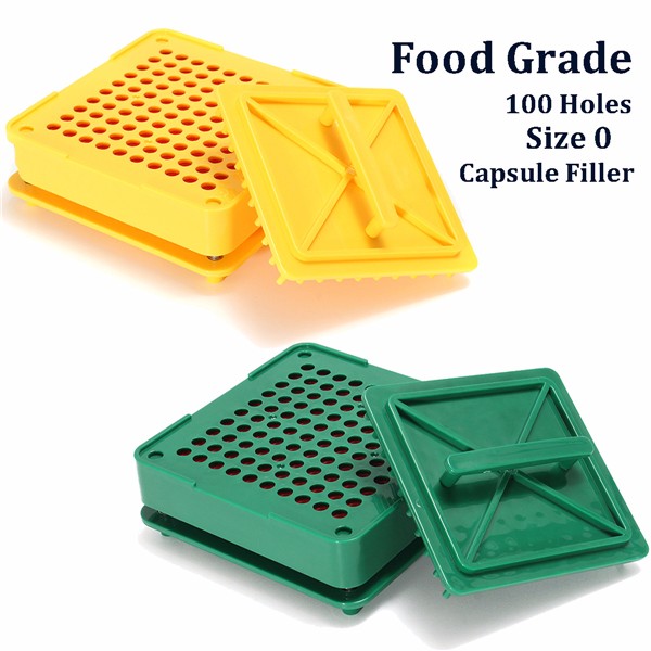 

100 Holes Capsule Filling Filler Board Food Grade Machine Flate DIY Set