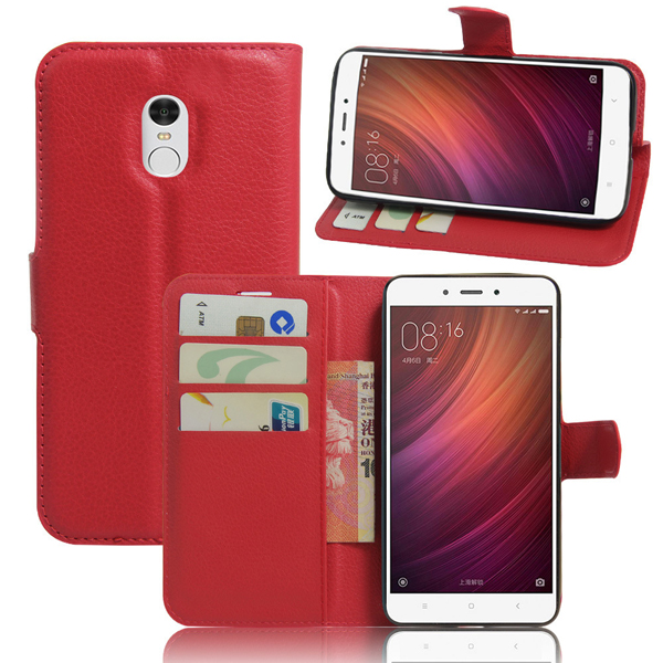 

PU Leather Flip Magnetic Card-solt Wallet Stand Case For Xiaomi Redmi Note 4
