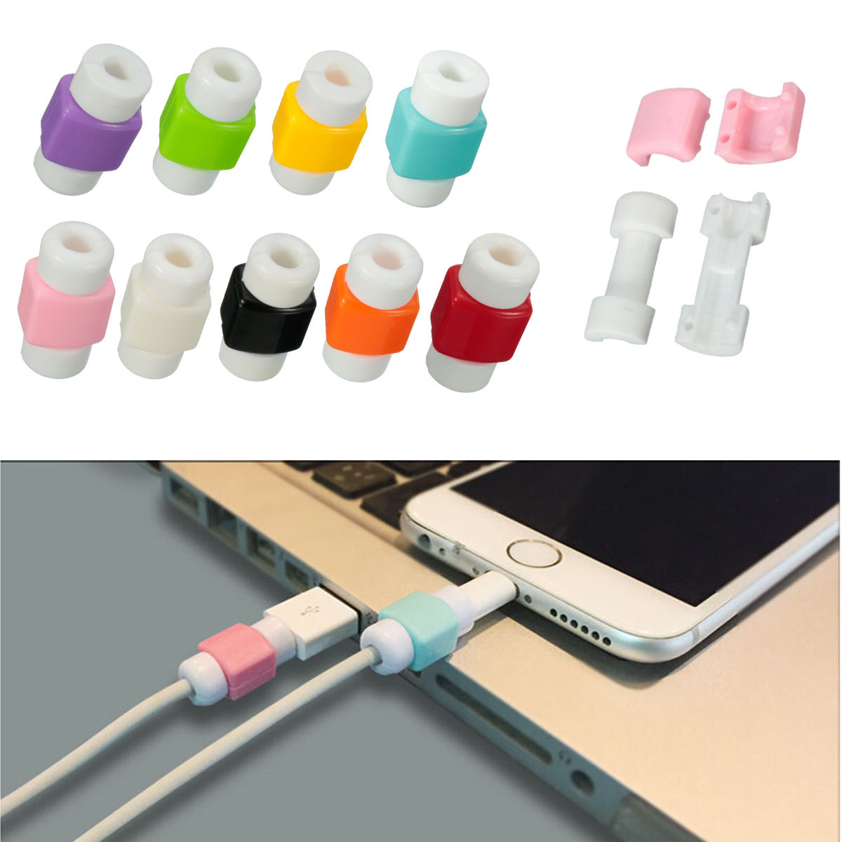 

USB Data Charger Cable Protector for iPhone Xiaomi Samsung Huawei