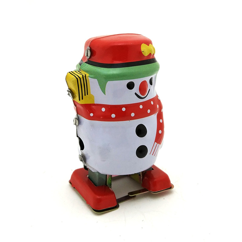 

Classic Vintage Clockwork Wind Up Snow Robot Reminiscence Kids Tin Toys With Key