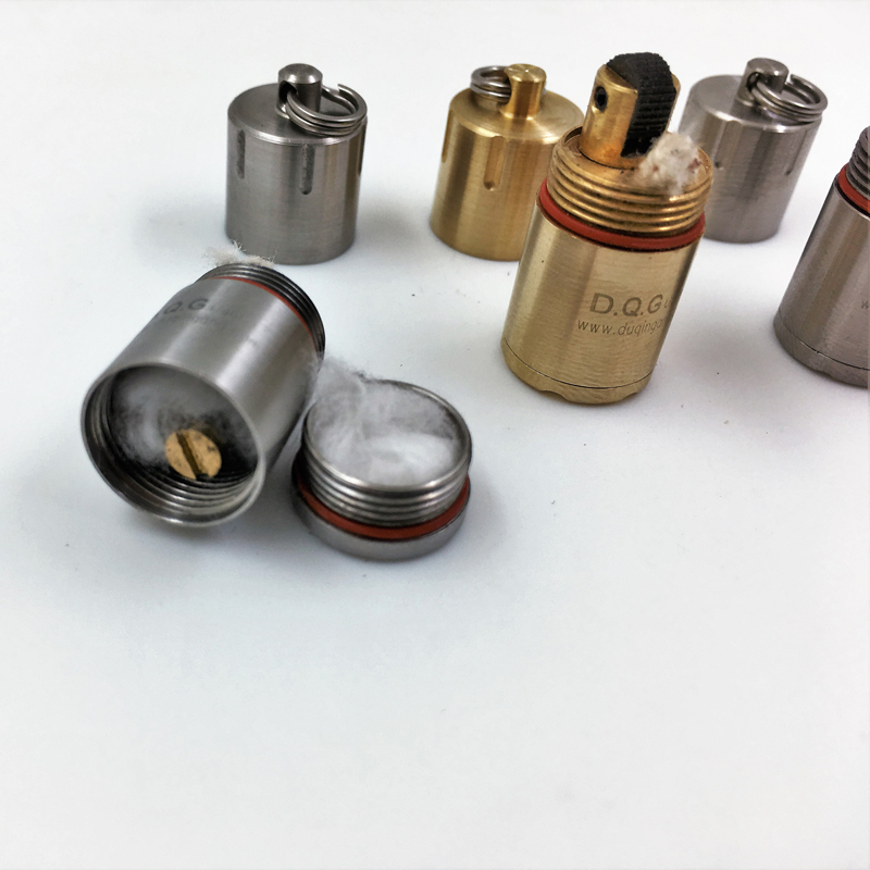 DQG Lighter 2.0 Stainless Steel/Brass/Titanium Super Mini Lighter Case ...