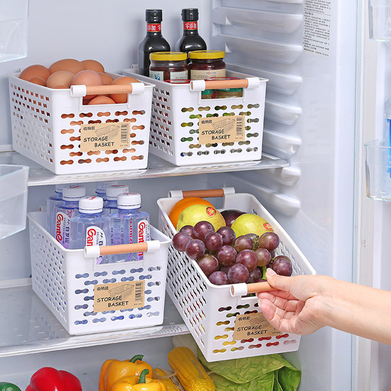 Cuisine en plastique Refrigerateur Panier Refrigerateur Rack De Stockage Refrigerateur Porte-tablette Congelateur