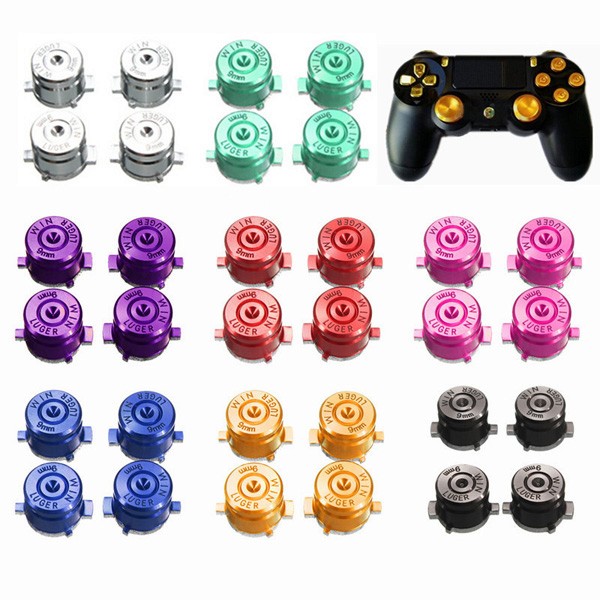 

4Pcs Metal Bullet Buttons For PlayStation 4 PS4 Controller Green Red Golden Black Purple Pink Silver Blue