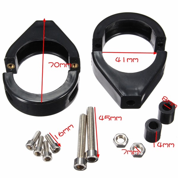 Details about   Turn Signal Relocation Fork Clamp 41mm For Kawasaki Vulcan Classic Custom 900