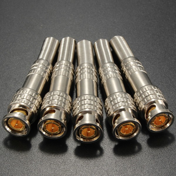 

5Pcs Adapter BNC Jack Male Plug Connector To Coaxial Video RG59 Cable CCTV Camers