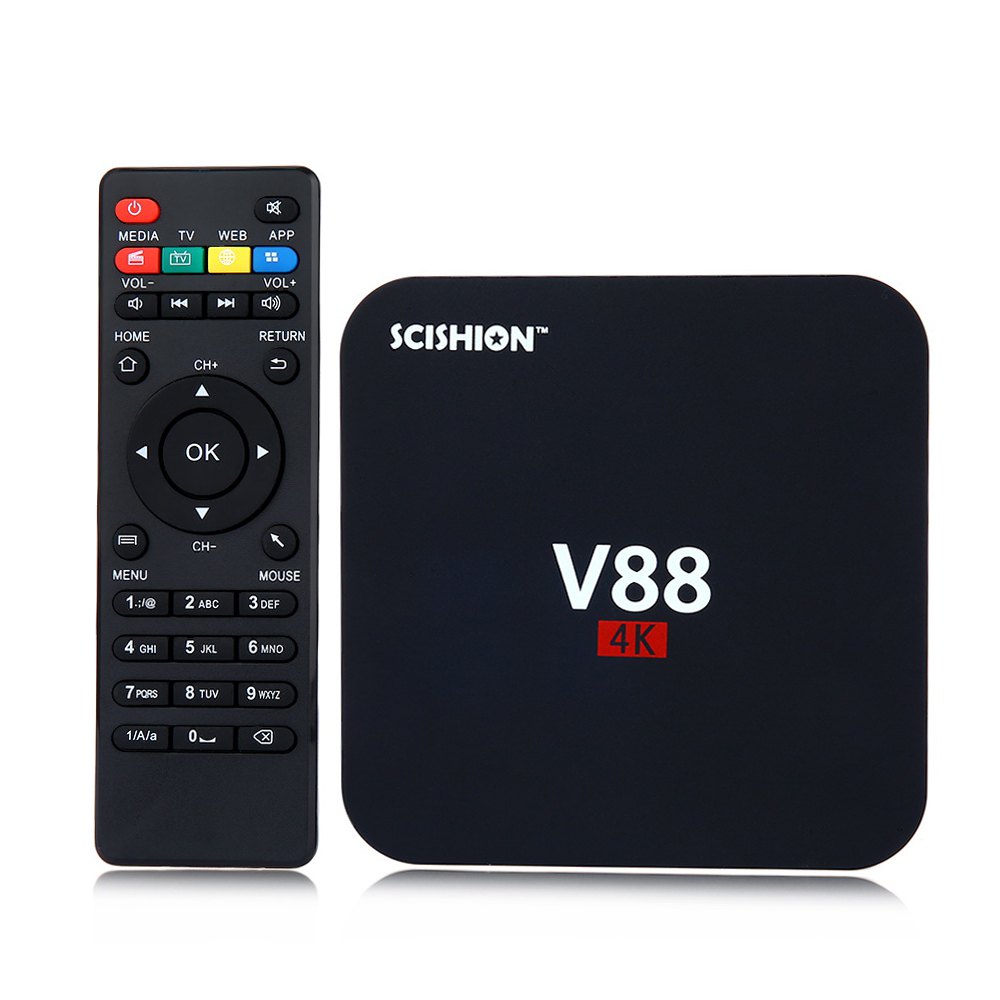 

SCISHION V88 RK3229 4K Android 5.1 KODI 1G/8G WIFI LAN Dolby DTS Media Player TV Box Android Mini PC